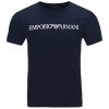 T-shirt Emporio Armani duże logo koszulka męska granatowa bawełniana